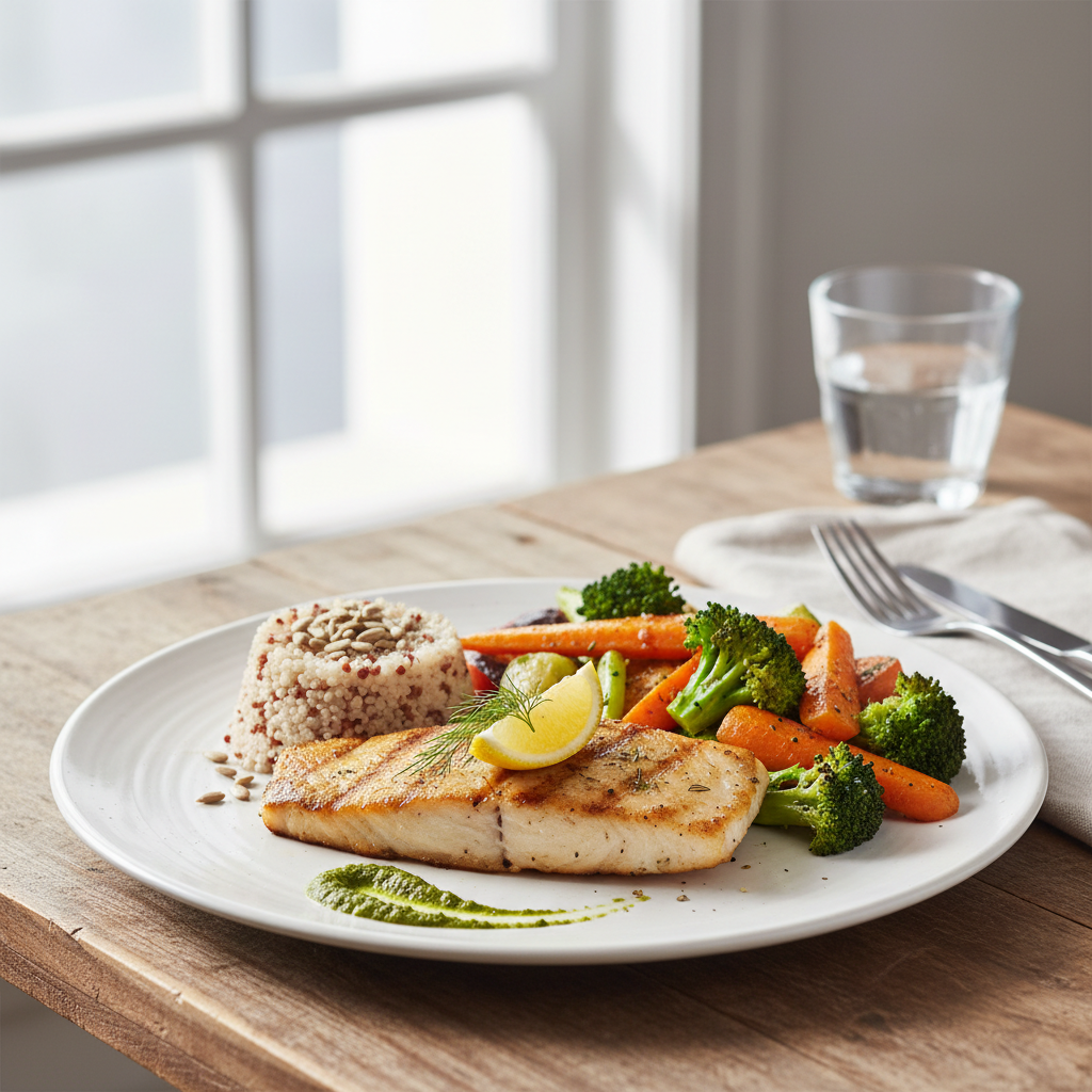 Healthy Australian meal with lean protein and vegetables