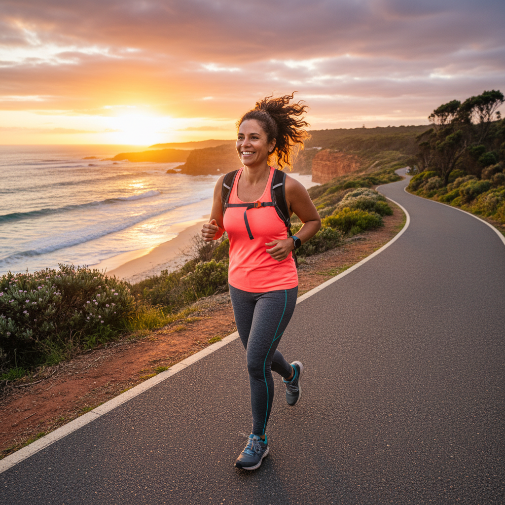 Person exercising outdoors, representing a healthy lifestyle